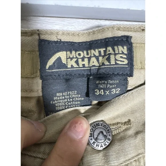 Mountain Khakis Men's Teton Twill Pants in a tan/khaki Sz 34x32 - Picture 6 of 10